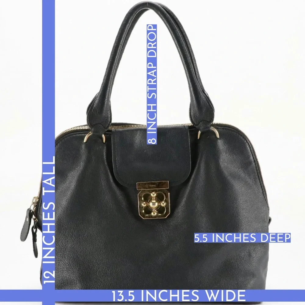 CHLOE BLACK LEATHER 
